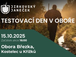 Přijďte si 15.10. vyzkoušet špičku současné optiky a lovecké elektroniky do nádherné obory Březka v Kostelci u Křížků....